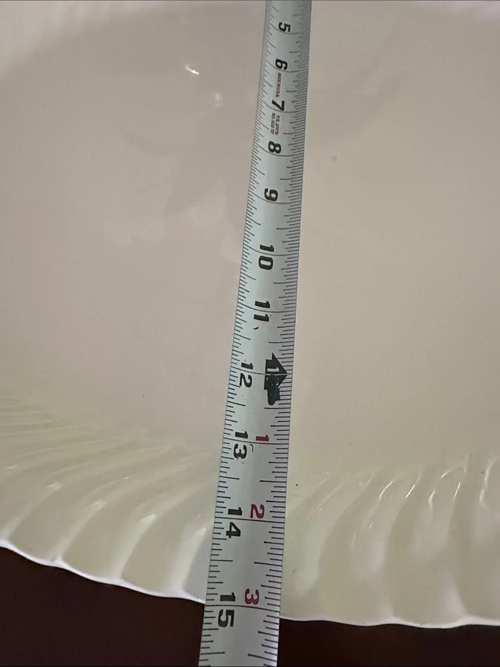 Lovely White Ceramic Oval Serving Platter with Integrated Handles/Japan